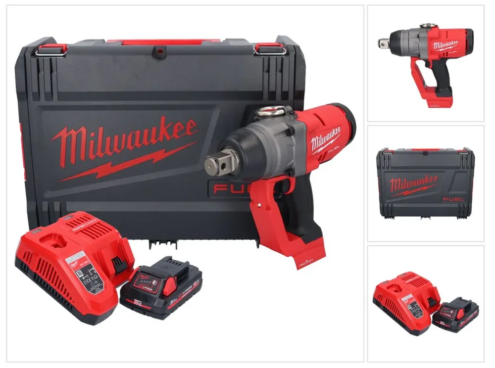 Jetzt Bestellen Milwaukee M18 ONEFHIWF1-301X Akku Schlagschrauber 18 V 2033 Nm 1″ Brushless + 1x Akku 3,0 Ah + Ladegerät + HD Box