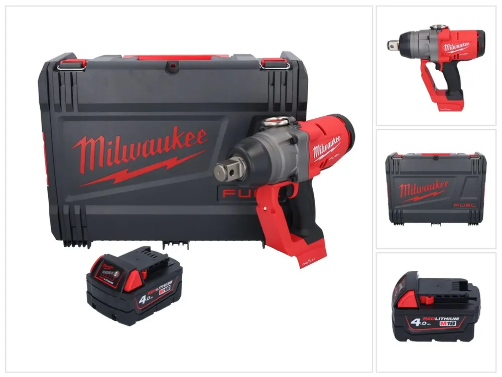 Milwaukee M18 ONEFHIWF1-401X Akku Schlagschrauber 18 V 2033 Nm 1″ Brushless + 1x Akku 4,0 Ah + HD Box - ohne Ladegerät Preis Gesenkt