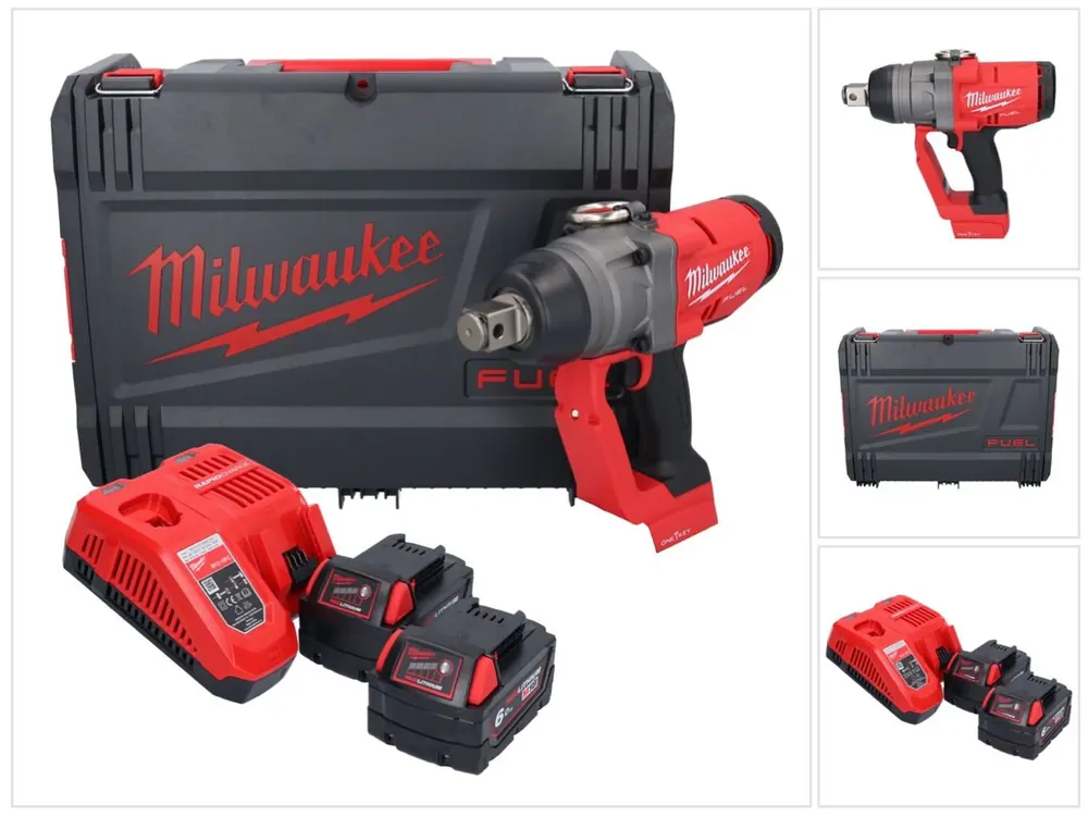 Sichere Zahlung Milwaukee M18 ONEFHIWF1-602X Akku Schlagschrauber 18 V 2033 Nm 1″ Brushless + 2x Akku 6,0 Ah + Ladegerät + HD Box
