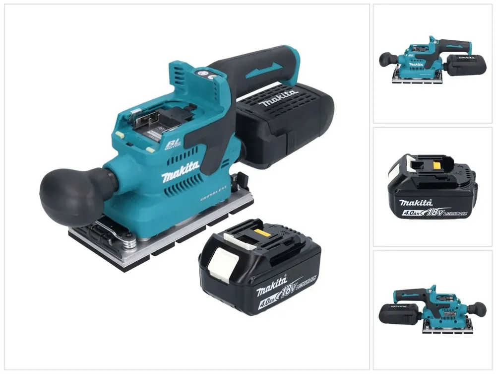 Neue Ware Makita DBO 381 M1U Akku Schwingschleifer 18 V 93 x 185 mm Brushless + 1x Akku 4,0 Ah - ohne Ladegerät