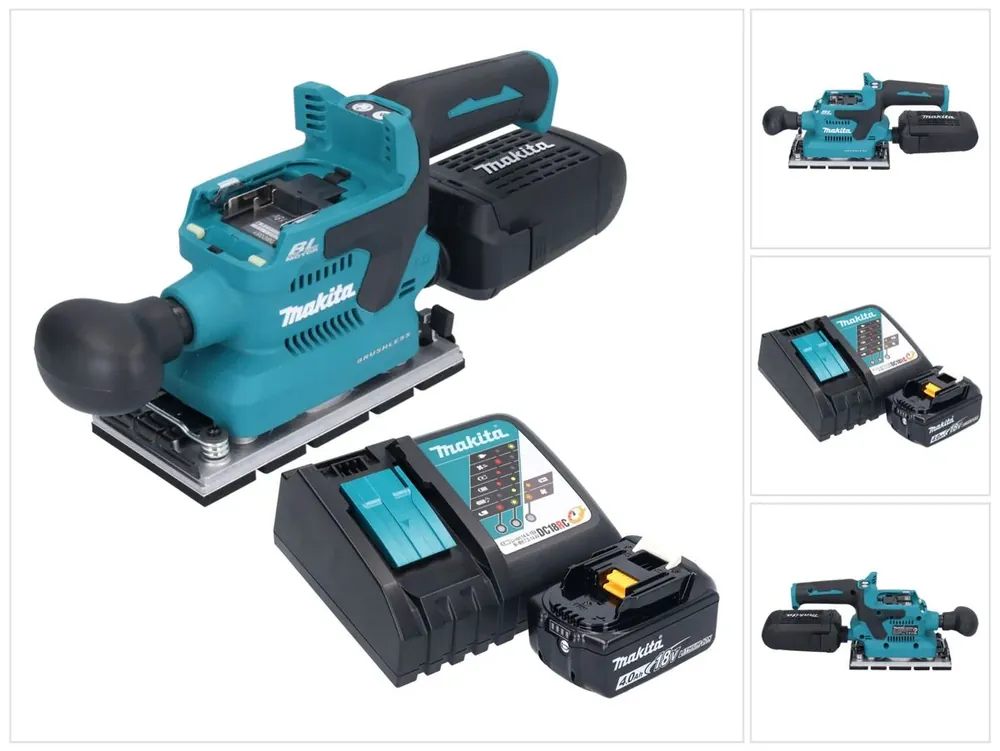 Meistverkauft Makita DBO 381 RM1U Akku Schwingschleifer 18 V 93 x 185 mm Brushless + 1x Akku 4,0 Ah + Ladegerät