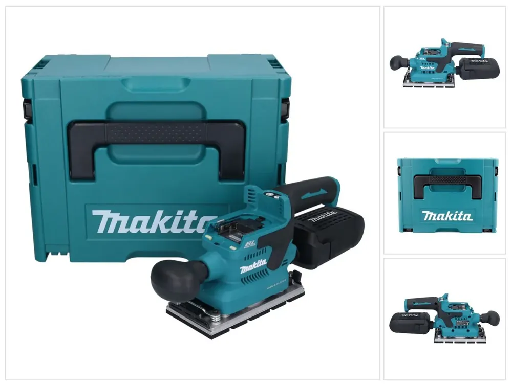 Markenprodukt Makita DBO 381 ZJU Akku Schwingschleifer 18 V 93 x 185 mm Brushless + Makpac - ohne Akku, ohne Ladegerät