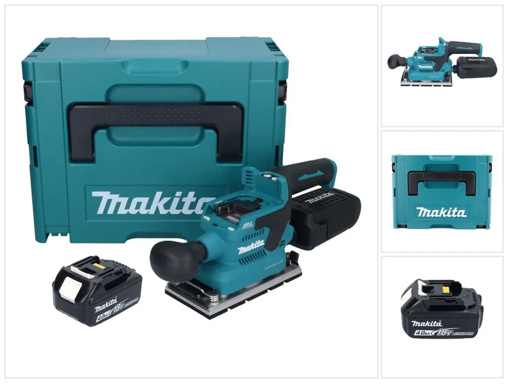 Neue Kollektion Makita DBO 381 M1JU Akku Schwingschleifer 18 V 93 x 185 mm Brushless + 1x Akku 4,0 Ah + Makpac - ohne Ladegerät