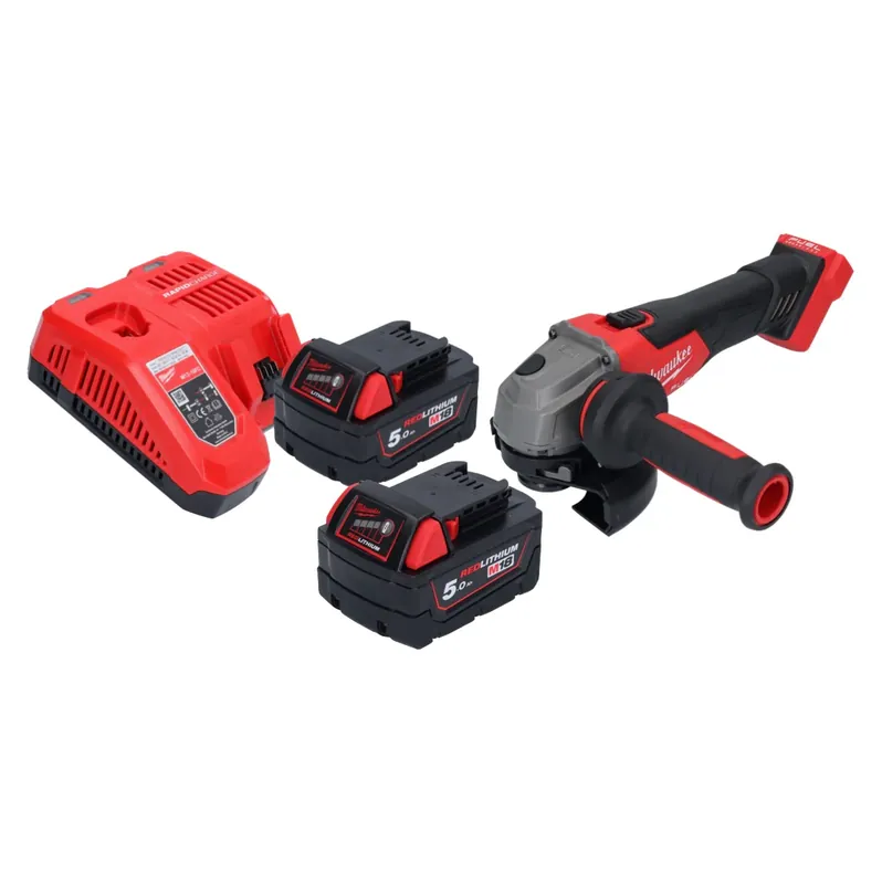 Letzte Chance Milwaukee M18 FSAG125X-502 Akku Winkelschleifer 18 V 125 mm Brushless + 2x Akku 5,0 Ah + Ladegerät