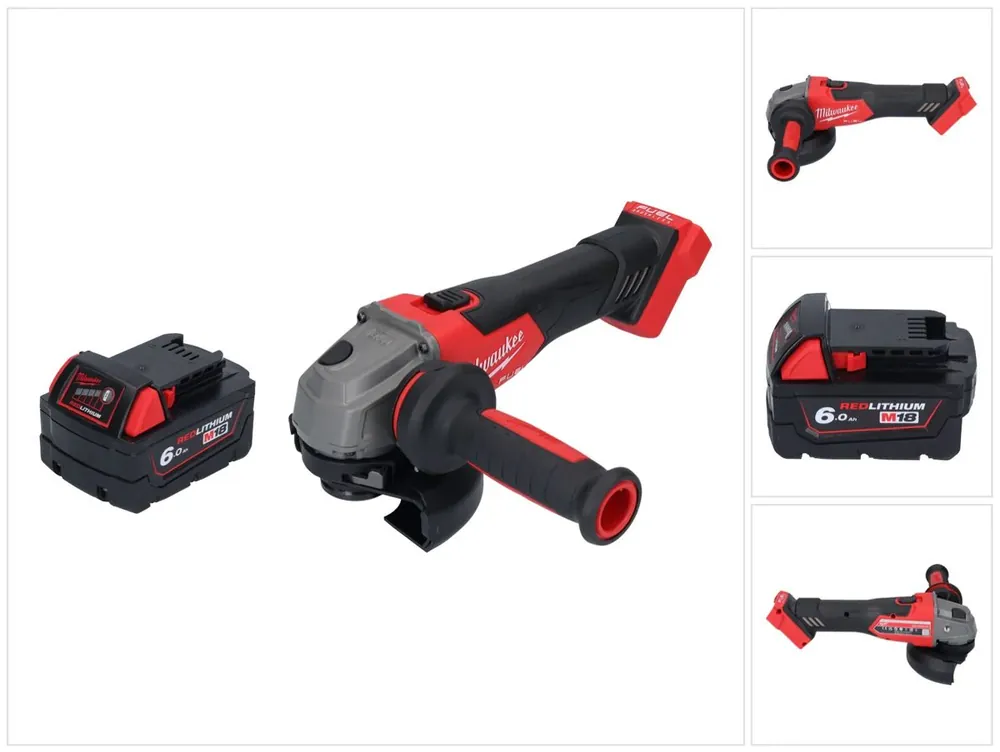 Rabatt Milwaukee M18 FSAG125X-601 Akku Winkelschleifer 18 V 125 mm Brushless + 1x Akku 6,0 Ah - ohne Ladegerät