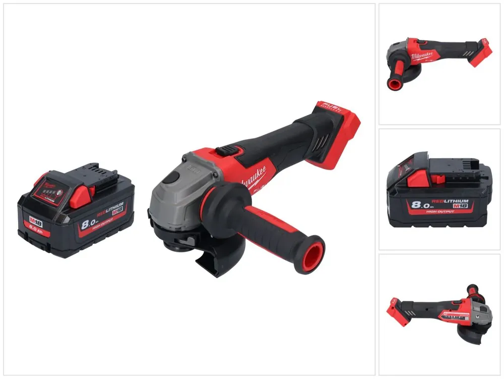 Milwaukee M18 FSAG125X-801 Akku Winkelschleifer 18 V 125 mm Brushless + 1x Akku 8,0 Ah - ohne Ladegerät Schneller Versand