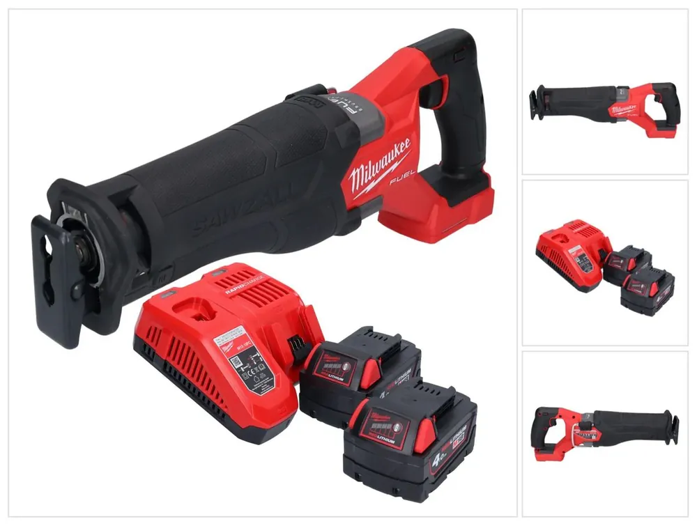 Günstig Milwaukee M18 FSZ-402 Akku Recipro Säbelsäge 18 V Brushless + 2x Akku 4,0 Ah + Ladegerät