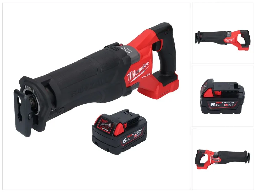 Milwaukee M18 FSZ-601 Akku Recipro Säbelsäge 18 V Brushless + 1x Akku 6,0 Ah - ohne Ladegerät Markenprodukt