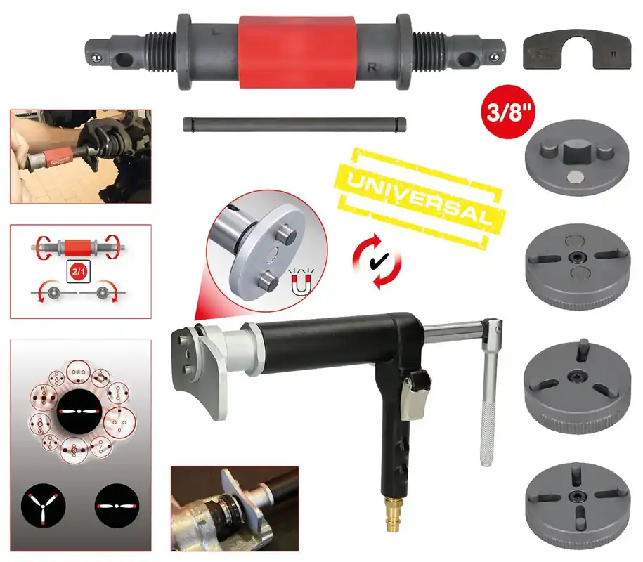 Neue Ware KS TOOLS Universal Bremskolben-Rückstell-Werkzeug-Satz, 8-tlg ( 150.2440 )