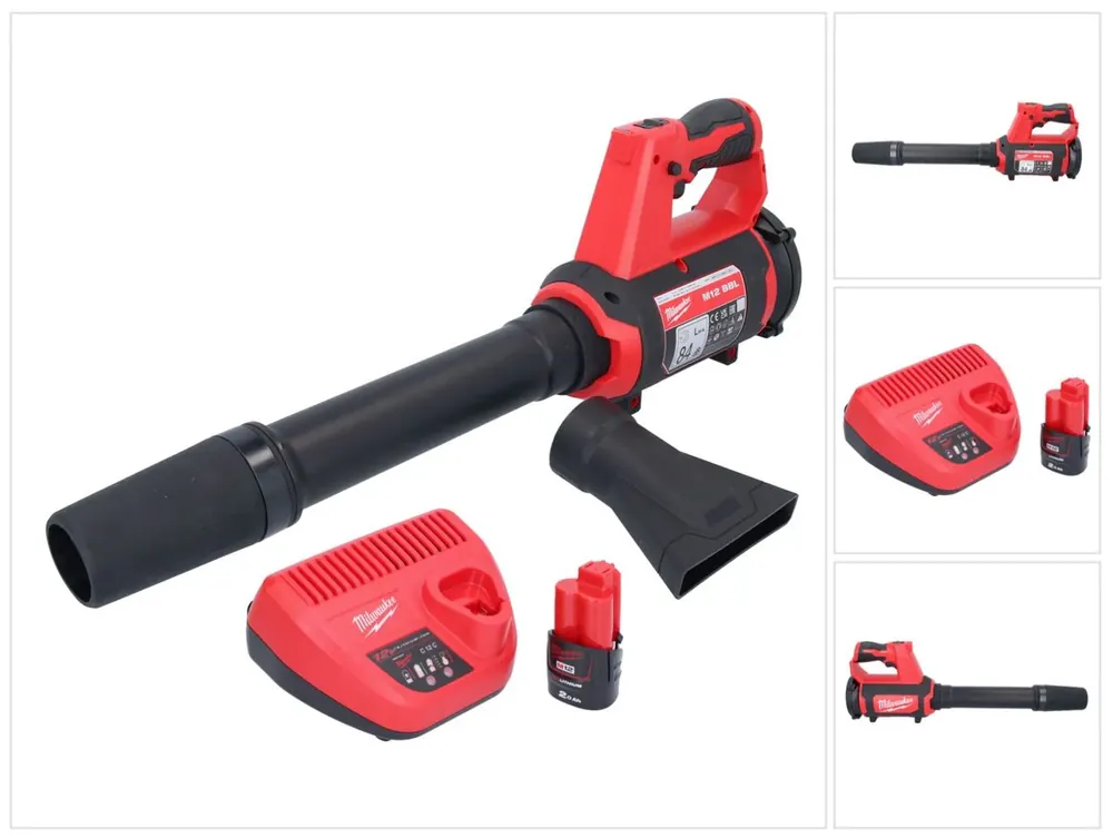 Milwaukee M12 BBL-201 Akku Gebläse 12 V + 1x Akku 2,0 Ah + Ladegerät Letzte Chance
