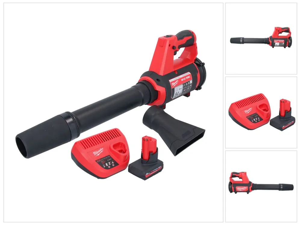 Milwaukee M12 BBL-501 Akku Gebläse 12 V + 1x Akku 5,0 Ah + Ladegerät Mega-Angebot