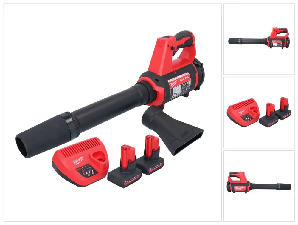 Milwaukee M12 BBL-502 Akku Gebläse 12 V + 2x Akku 5,0 Ah + Ladegerät Sichere Zahlung