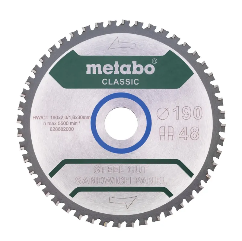 Metabo Steel Cut / Sandwich Panel - Classic Kreissägeblatt 190 x 30 mm Z48 ( 628682000 ) FZ/FA 4° Solange Der Vorrat Reicht