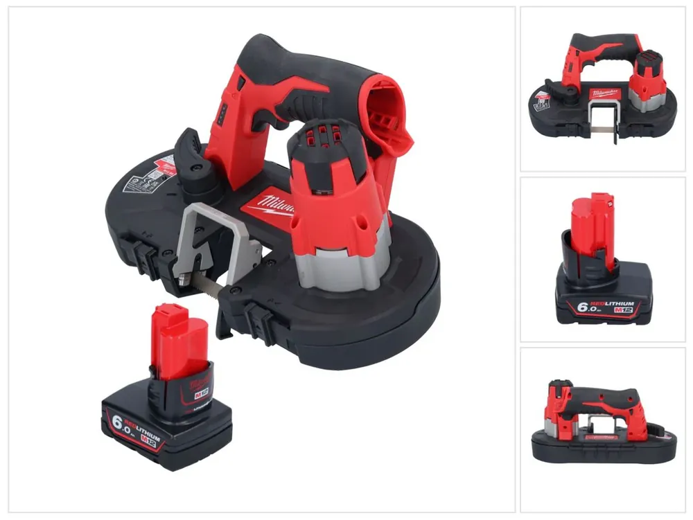 Preisknaller Milwaukee M12 BS-601 Akku Bandsäge 12 V 41 x 41 mm + 1x Akku 6,0 Ah - ohne Ladegerät