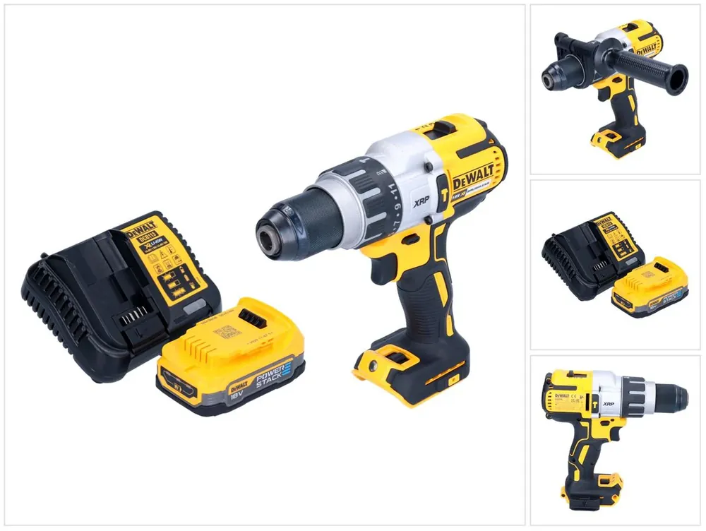 Kracherpreis DeWalt DCD 996 E1 Akku Schlagbohrschrauber 18 V 95 Nm Brushless + 1x Akku 1,7 Ah + Ladegerät