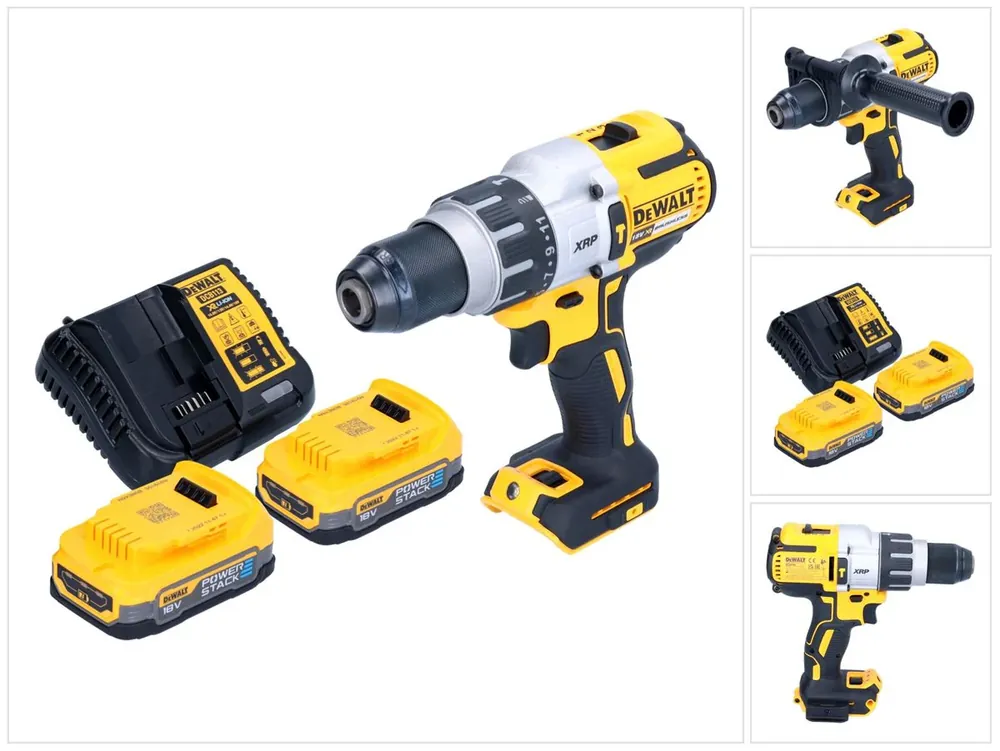 DeWalt DCD 996 E2 Akku Schlagbohrschrauber 18 V 95 Nm Brushless + 2x Akku 1,7 Ah + Ladegerät Geprüft