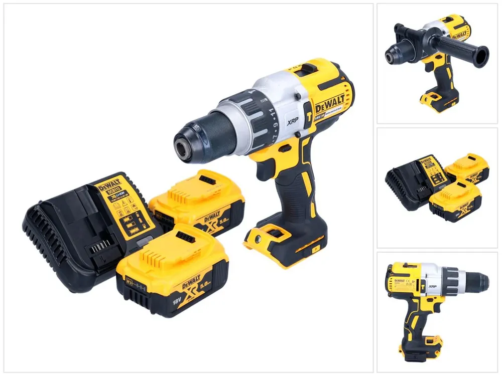DeWalt DCD 996 P2 Akku Schlagbohrschrauber 18 V 95 Nm Brushless + 2x Akku 5,0 Ah + Ladegerät Direktkauf