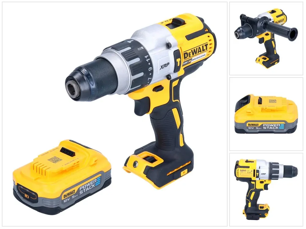 DeWalt DCD 996 N Akku Schlagbohrschrauber 18 V 95 Nm Brushless + 1x Powerstack Akku 5,0 Ah - ohne Ladegerät Geprüft