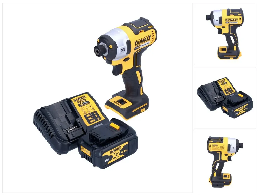Begrenztes Angebot DeWalt DCF 887 M1 Akku Schlagschrauber 18 V 205 Nm 1/4" Brushless + 1x Akku 4,0 Ah + Ladegerät