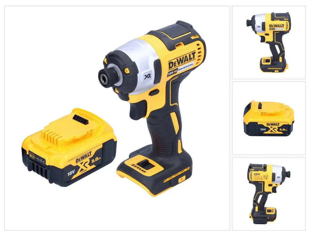 DeWalt DCF 887 N Akku Schlagschrauber 18 V 205 Nm 1/4" Brushless + 1x Akku 5,0 Ah - ohne Ladegerät Neu