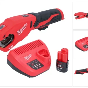 Milwaukee M12 PCSS-201 Akku Edelstahl Rohrabschneider 12 V 12 - 28 mm + 1x Akku 2,0 Ah + Ladegerät Preis Gesenkt