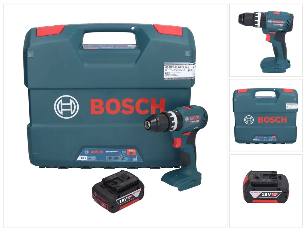 Bosch GSB 18V-45 Professional Akku Schlagbohrschrauber 18 V 45 Nm Brushless + 1x Akku 5,0 Ah + L-Case - ohne Ladegerät Top-Seller