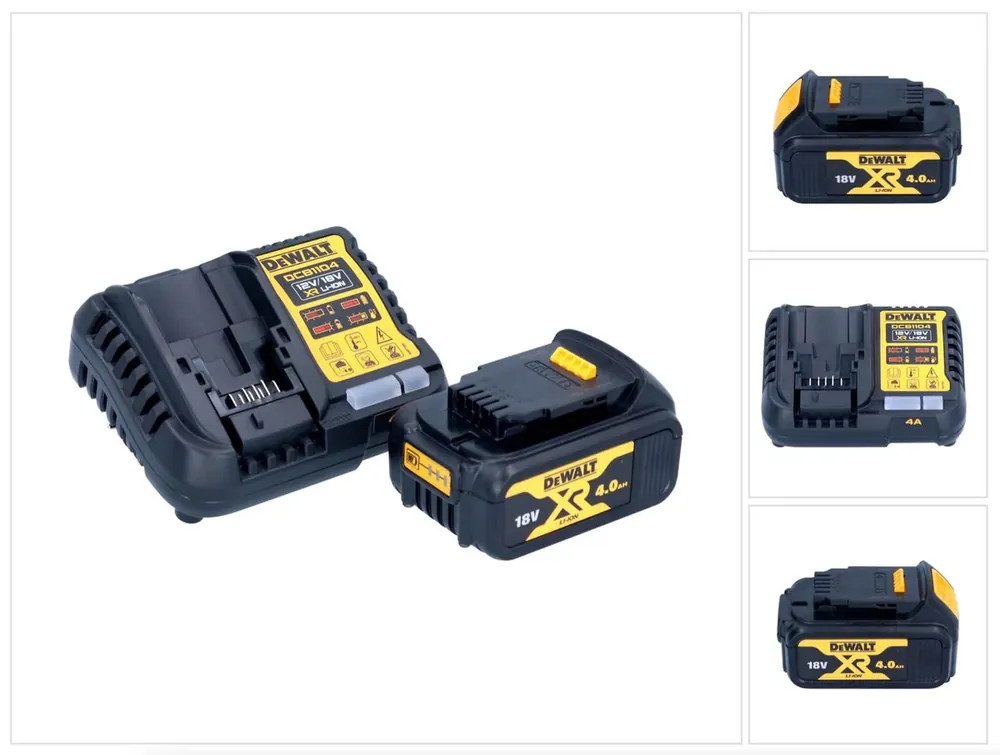 Preisreduziert DeWalt DCB 1104 M1 Akku Starter Set 12 V / 18 V 1x Akku 4,0 Ah + DCB 1104 Ladegerät
