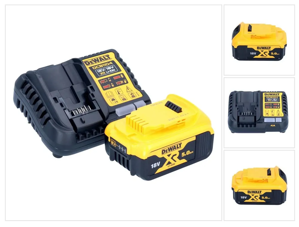 Aktuell DeWalt DCB 1104 P1 Akku Starter Set 12 V / 18 V 1x Akku 5,0 Ah + DCB 1104 Ladegerät