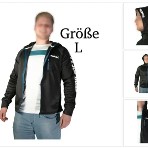 Nur Heute Makita Polar Tec Hoodie Jacke L mit Kapuze Arbeit und Freizeit ( 98P214-L ) 100 % Polyester