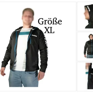 Preisknaller Makita Polar Tec Hoodie Jacke XL mit Kapuze Arbeit und Freizeit ( 98P214-XL ) 100 % Polyester