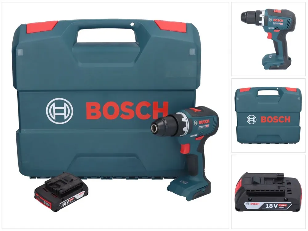 Bosch GSR 18V-55 Professional Akku Bohrschrauber 18 V 55 Nm Brushless + 1x Akku 2,0 Ah + L-Case - ohne Ladegerät Sale