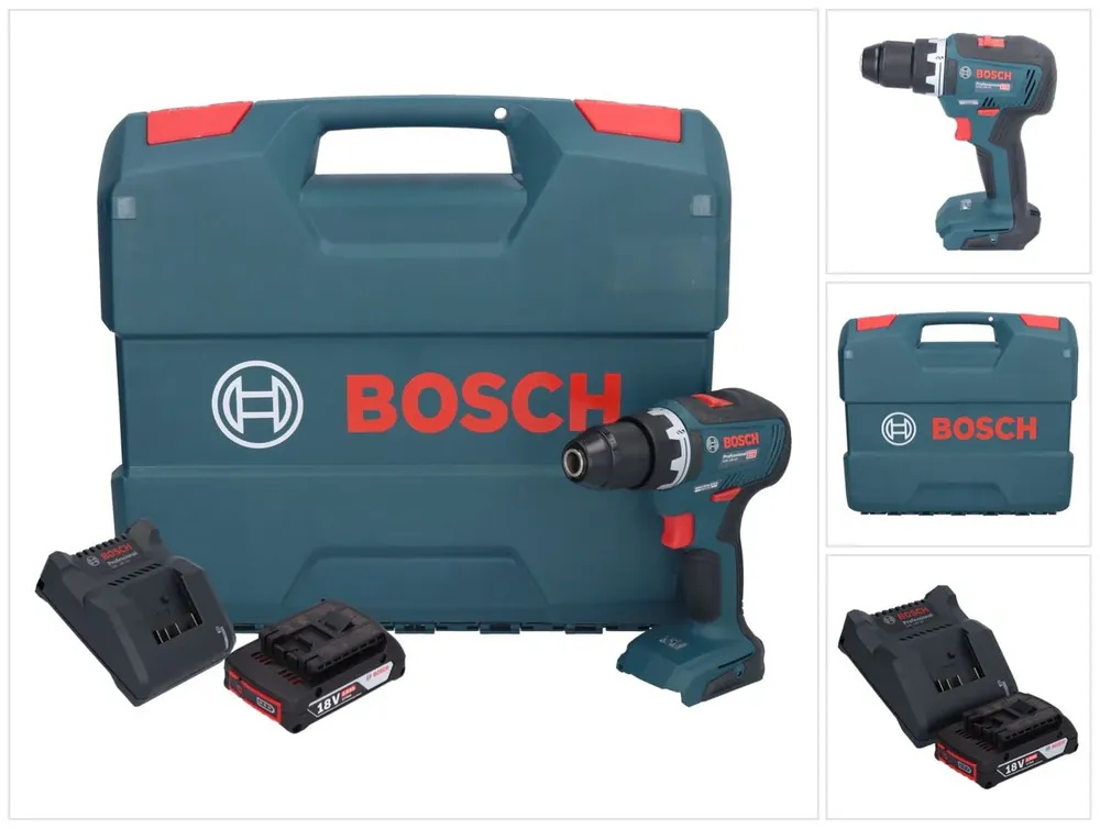 Rabatt Bosch GSR 18V-55 Professional Akku Bohrschrauber 18 V 55 Nm Brushless + 1x Akku 2,0 Ah + Ladegerät + L-Case