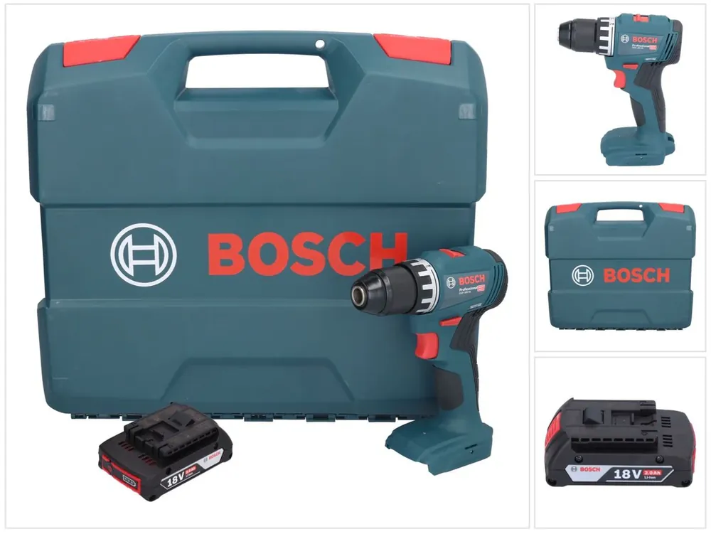 Nur Für Kurze Zeit Bosch GSR 18V-45 Professional Akku Bohrschrauber 18 V 45 Nm Brushless + 1x Akku 2,0 Ah + L-Case - ohne Ladegerät