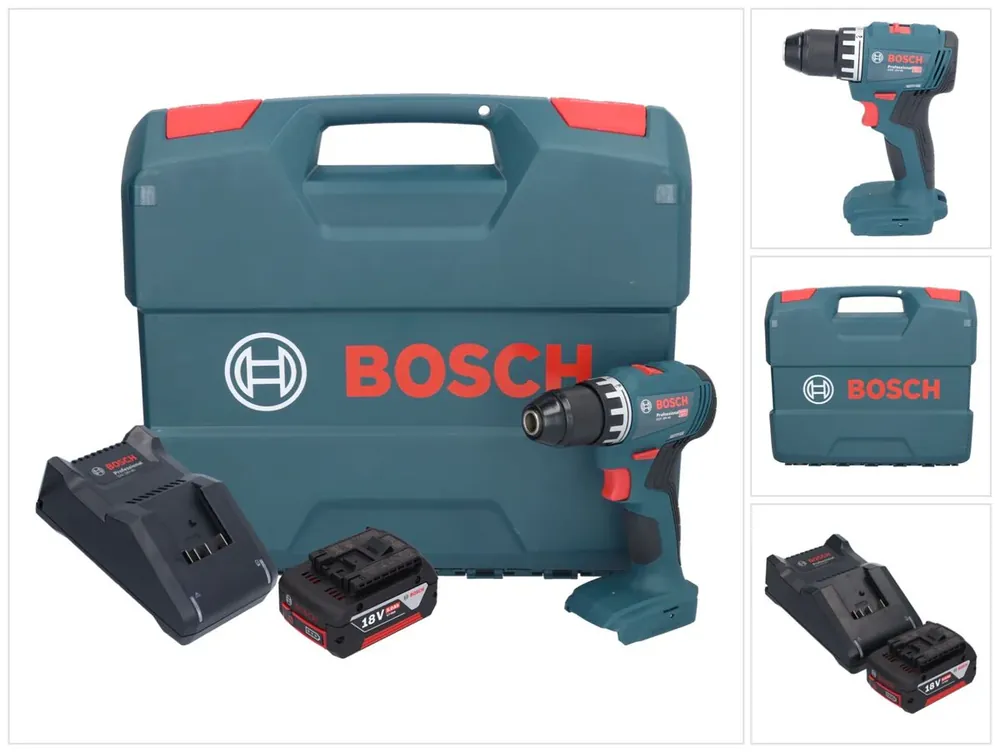 Bosch GSR 18V-45 Professional Akku Bohrschrauber 18 V 45 Nm Brushless + 1x Akku 5,0 Ah + Ladegerät + L-Case Expressversand