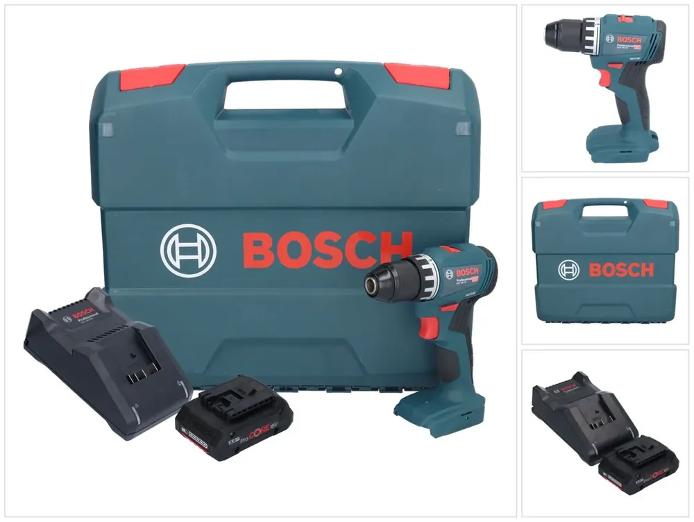 Schnäppchen Bosch GSR 18V-45 Professional Akku Bohrschrauber 18 V 45 Nm Brushless + 1x ProCORE Akku 4,0 Ah + Ladegerät + L-Case
