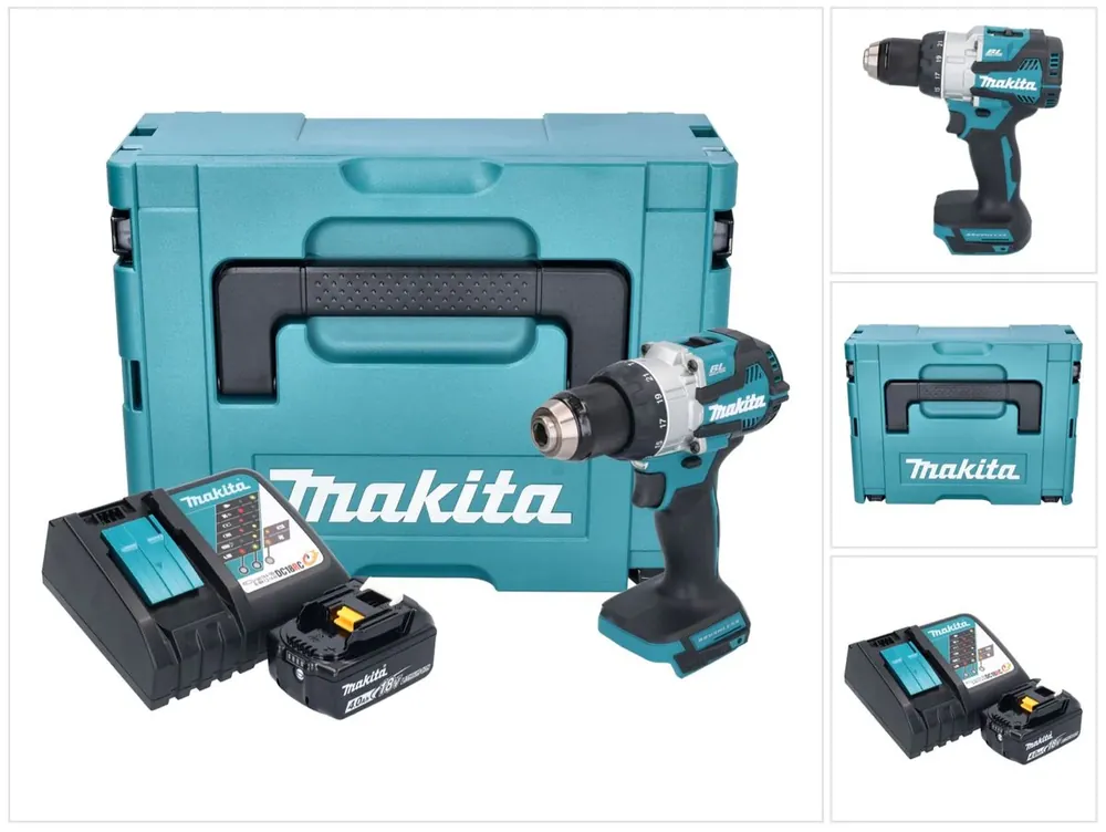 Jetzt Kaufen Makita DHP 489 RM1J Akku Schlagbohrschrauber 18 V 73 Nm Brushless + 1x Akku 4,0 Ah + Ladegerät + Makpac