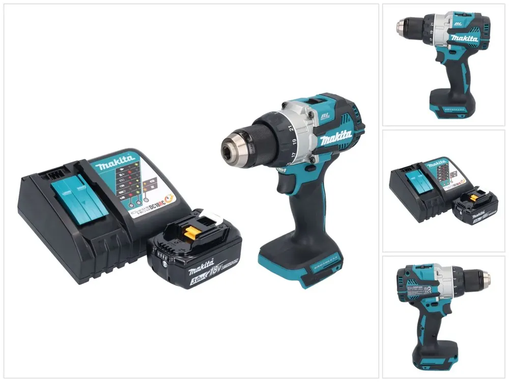 Makita DDF 489 RF1 Akku Bohrschrauber 18 V 73 Nm Brushless + 1x Akku 3,0 Ah + Ladegerät Bestseller