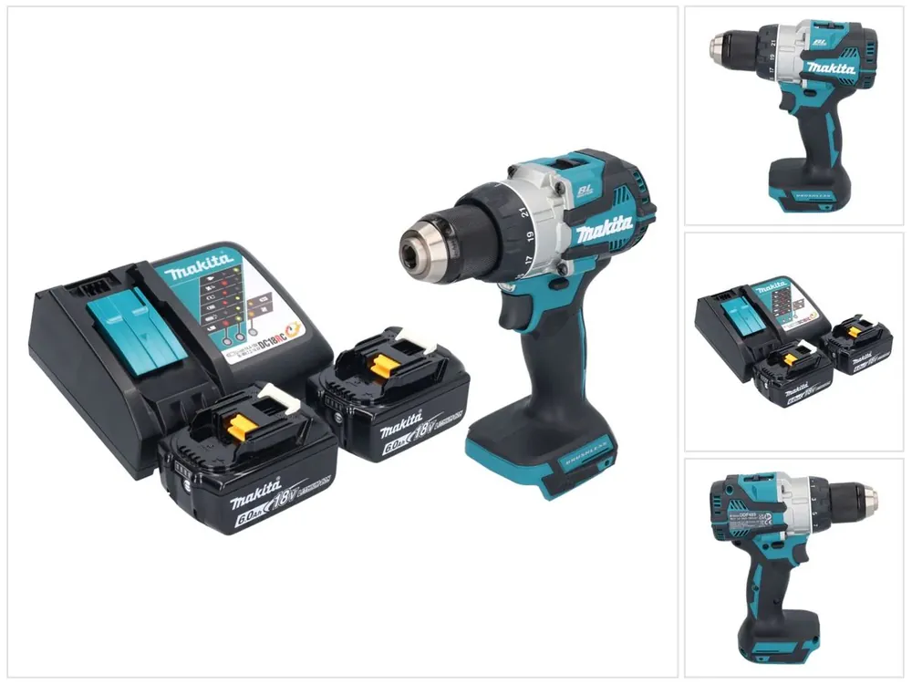 Billig Makita DDF 489 RG Akku Bohrschrauber 18 V 73 Nm Brushless + 2x Akku 6,0 Ah + Ladegerät