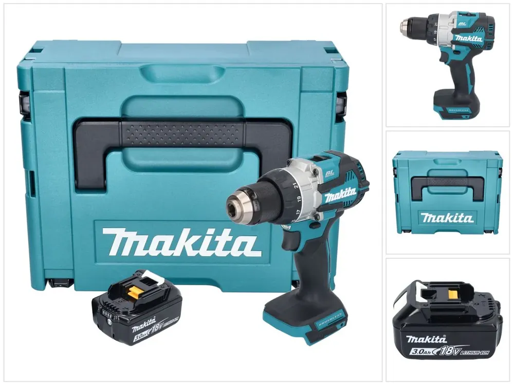 Ausverkauf Makita DDF 489 F1J Akku Bohrschrauber 18 V 73 Nm Brushless + 1x Akku 3,0 Ah + Makpac - ohne Ladegerät