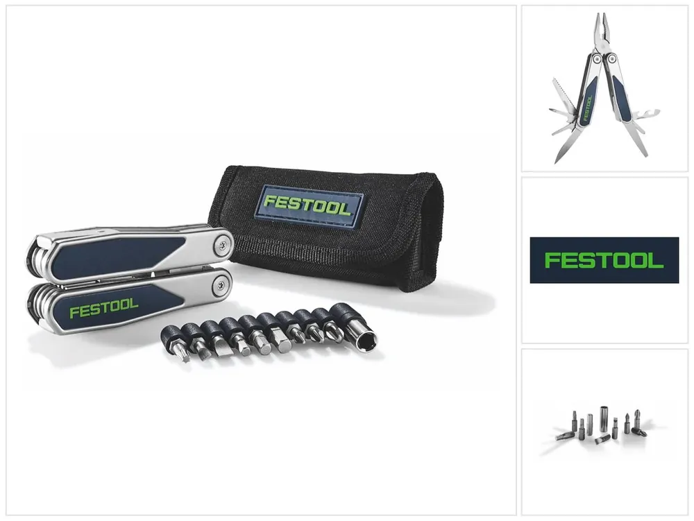 Festool MT-FT1 Multitool 20 in 1 ( 577934 ) Zange / Drahtschneider / Feile / Schraubendreher / Dosenöffner / Kapselheber / Säge / Glasbrecher / Bit-Satz von RICHARTZ Nur Heute