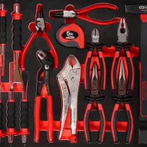 Begrenztes Angebot KS TOOLS Zangen- / Hammer- / und Meißel-Satz in Schaumstoffeinlage, 22-tlg ( 811.2022 )