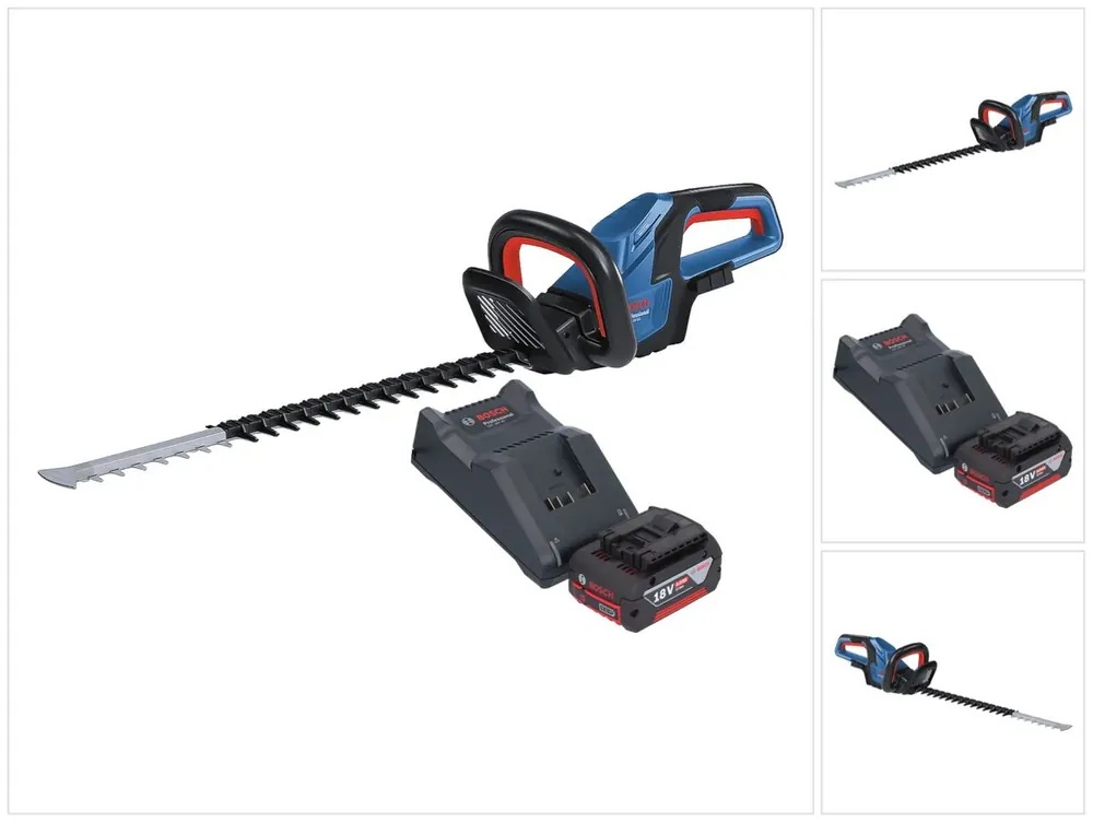 Bosch GHE 18V-60 Professional Akku Heckenschere 18 V 60 cm Brushless + 1x Akku 4,0 Ah + Ladegerät Echt