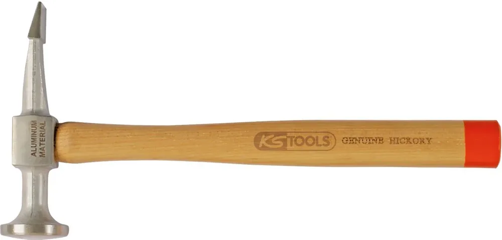 KS TOOLS Aluminium-Karosserie-Flachspitzhammer gewölbter Kopf, rund/flachspitz ( 700.1490 ) Highlight