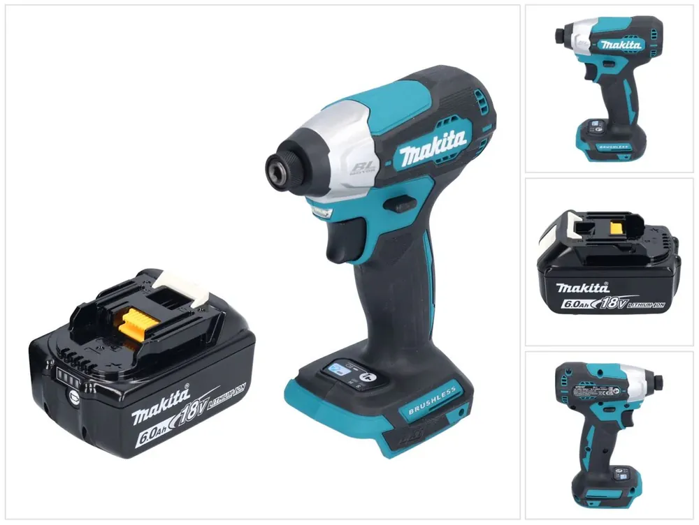 Neuheit Makita DTD 157 G1 Akku Schlagschrauber 18 V 140 Nm 1/4" Brushless + 1x Akku 6,0 Ah - ohne Ladegerät