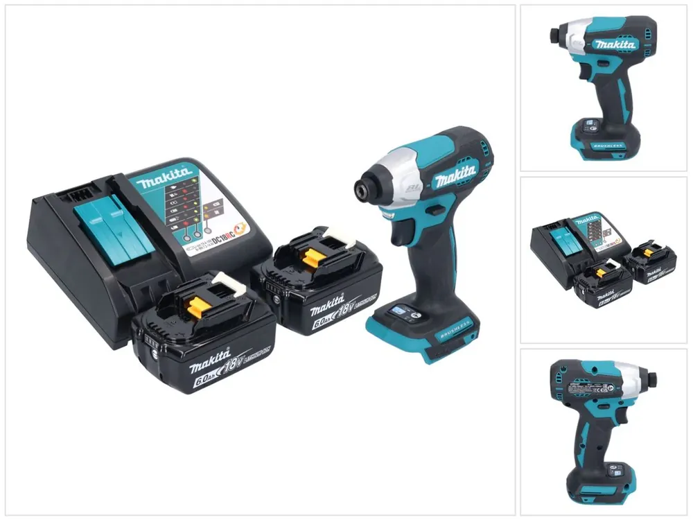 Meistverkauft Makita DTD 157 RG Akku Schlagschrauber 18 V 140 Nm 1/4" Brushless + 2x Akku 6,0 Ah + Ladegerät