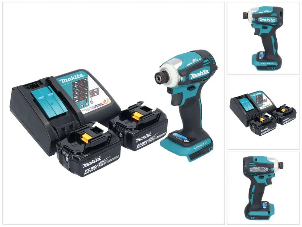 Makita DTD 172 RM Akku Schlagschrauber 18 V 180 Nm 1/4" Brushless + 2x Akku 4,0 Ah + Ladegerät Direktkauf