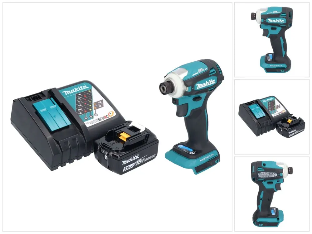 Sofort Bestellen Makita DTD 172 RT1 Akku Schlagschrauber 18 V 180 Nm 1/4" Brushless + 1x Akku 5,0 Ah + Ladegerät