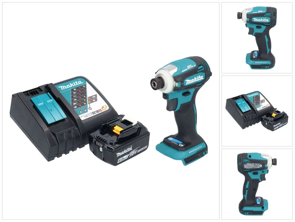 Must-Have Makita DTD 172 RG1 Akku Schlagschrauber 18 V 180 Nm 1/4" Brushless + 1x Akku 6,0 Ah + Ladegerät