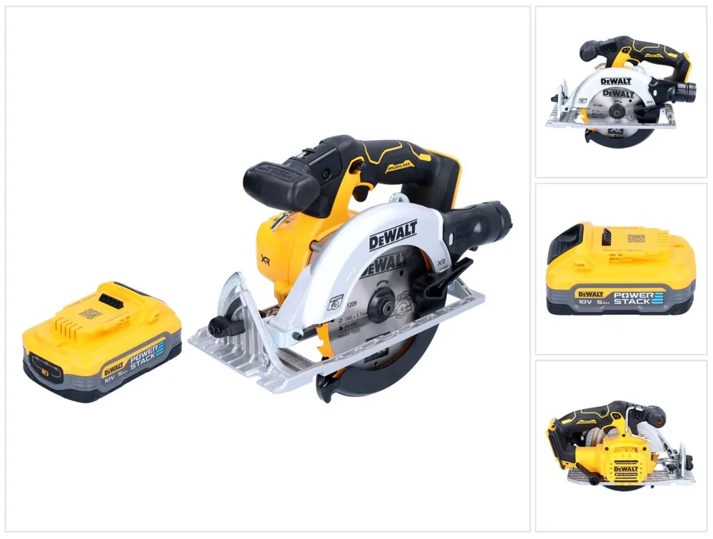 DeWalt DCS 565 N Akku Handkreissäge 18 V 165 mm Brushless + 1x Powerstack Akku 5,0 Ah - ohne Ladegerät Meistverkauft