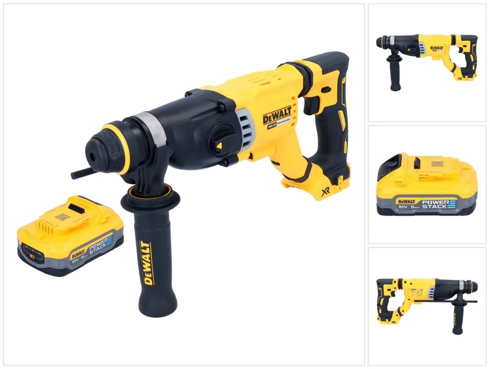 Sonderaktion DeWalt DCH 263 N Akku Kombihammer 18 V 3 J SDS Plus Brushless + 1x Powerstack Akku 5,0 Ah - ohne Ladegerät